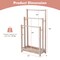 Freestanding Towel Rack 3-Bar Hand Towel Drying Stand with Bottom Storage Shelf